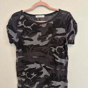 Free People, we the Free, distressed Camo tee